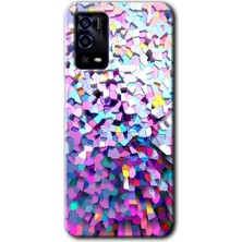 MRC İletişim Oppo A55 Kılıf Hd Desen Baskılı Arka Kapak - Mosaic Fragments Colorfull