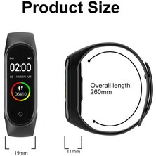 Epilons M4 Akıllı Saat Bileklik Kalp Hızı Kan Basıncı Nabız Pedometre Smart Watchh