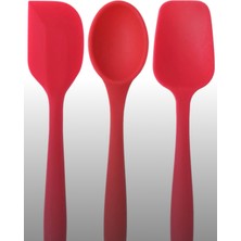 Bybirgül Büyük Boy Silikon Spatula+Kaşık(Set)