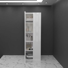 Tulip Life  Çok Amaçlı Banyo Dolabı 5 Raflı Dolap 2 Kapaklı Düzenleyici Dolap TLPD01S
