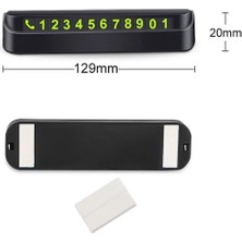 Subzero Araç Içi Park Telefon Numarası Fosforlu Numaratör Araç Numaratörü