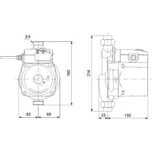 Grundfos Upa 15-90 Sıcak Su Mini Hidrofor 0.9 Bar 1.7 M³/h