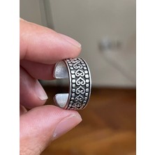 Rupen Kraft Gümüş İşçilikli Gümüş Desenli 925 Ayar Gümüş Kaplama Yüzük