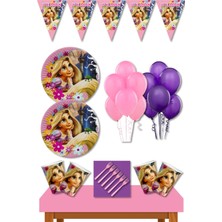 Parti Furyası Rapunzel 40 Kişilik Doğum Günü Süsleri Parti Seti Ekonomik Seti