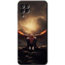 MRC İletişim Samsung Galaxy M22 Kılıf Hd Desen Baskılı Arka Kapak - Wings Of Power