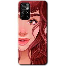 MRC İletişim Poco M4 Pro 5g Kılıf Hd Desen Baskılı Arka Kapak - Kızıl Kız