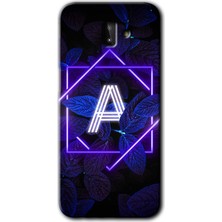 MRC İletişim Samsung Galaxy J6 Plus Kılıf Hd Desen Baskılı Arka Kapak - Dark Neon Yaprak A Harfi