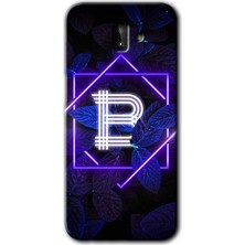 MRC İletişim Samsung Galaxy J6 Plus Kılıf Hd Desen Baskılı Arka Kapak - Dark Neon Yaprak B Harfi