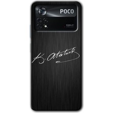 MRC İletişim Poco X4 Pro Kılıf Hd Desen Baskılı Arka Kapak - Imza Atatürk