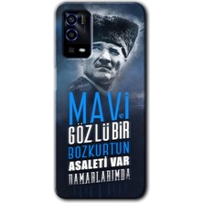 MRC İletişim Oppo A55 Kılıf Hd Desen Baskılı Arka Kapak - Bozkurt Atatürk