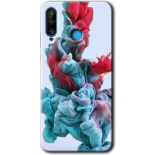 MRC İletişim Huawei P30 Lite Kılıf Hd Desen Baskılı Arka Kapak - Renkli Karışım