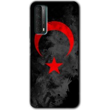 MRC İletişim Huawei P Smart 2021 Kılıf Hd Desen Baskılı Arka Kapak - Black Ayyıldız