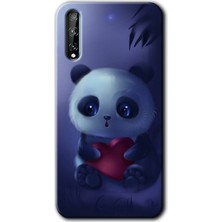 MRC İletişim Huawei P Smart S Kılıf Hd Desen Baskılı Arka Kapak - Bebek Panda