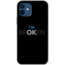 MRC İletişim Apple iPhone 12 Mini Kılıf Hd Desen Baskılı Arka Kapak - Im Broken