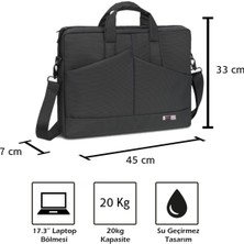 Vegmann Laptop Çantası 17.3" Notebook Bilgisayar Laptop Evrak Çantası - Siyah -Unisex