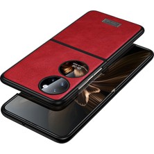 Lr Joyful Huawei P50 Pocket Pu Deri Kaplamalı Tpu + Pc Anti-Fall Telefon Kılıfı Için Sulada Anti-Çizelge Cep Telefonu Kılıfı (Yurt Dışından)