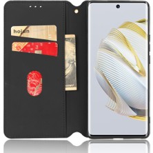 Lr Joyful Huawei Nova 10 4g Rhombus Desen Için Baskılı Telefon Kılıfı Manyetik Otomatik Kapanış Pu Deri Cüzdan Stand Kılıfı (Yurt Dışından)