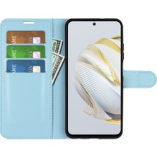 Lr Joyful Huawei Nova Için 10 Se 4g Stand Cüzdan Litchi Doku Pu Deri Foli Flip Manyetik Toka Anti-Slatch Akıllı Telefon Kılıfı (Yurt Dışından)