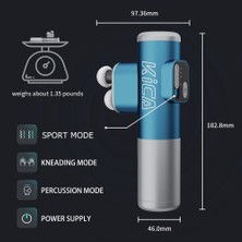 Kica 3 Çift Başlıklı Masaj Tabancası Mavi