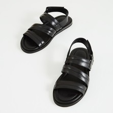 Tamer Tanca Erkek Derı Duz Sandalet Sandalet 537 583 Erk Sndlt Y23