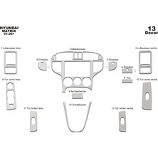 meriç cockpit design Meriç® Hyundai Matrix Ön Torpido Kaplama Maun 13 Parça 2006-2012