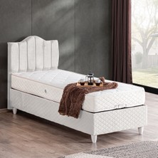 Setay Trend Tek Kişilik Baza Başlık Letto Yatak Seti - Beyaz