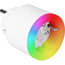 S-Link Sl-03 16A Akım Korumalı Akıllı Priz Rgb Işıklı 2.4 G Wıfı&bt Tuya Destekli