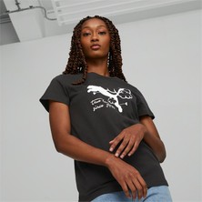 Puma Graphıcs Valentine Tee Siyah Kadın Tshirt