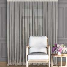 Decoperde Düz Grek Etek Kurşunlu (Petek Zemin) Tül Perde Pilesiz Extraforlu Düz Dikim Ekru