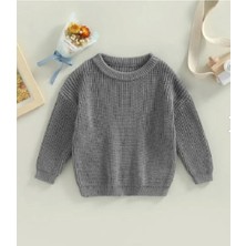 Meriç Bebe Unisex Bebek Çocuk Bisiklet Yaka Extra Esnek Triko Kazak