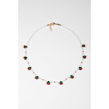 Lila Rosa Etnik Otantik Kolye