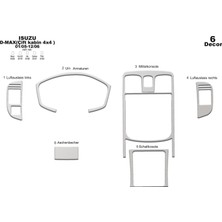 meriç cockpit design Meriç® Isuzu D Max Çift Kabin 4x4 Ön Torpido Kaplama Maun 6 Parça 2005-2006