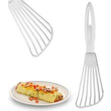 Gizzodo Omlet Krep Spatulası Balerin Saplı Metal Krep Omlet Çevirici