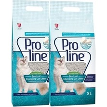 Pro Line Proline Bentonit Topaklaşan Kedi Kumu Marsilya Sabun Kokulu 5 Lt X2 Adet