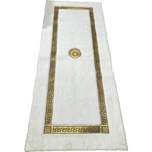 Dericibey Osmanlı Motifli Gold Varaklı Peluş Halı 80 x 150 cm
