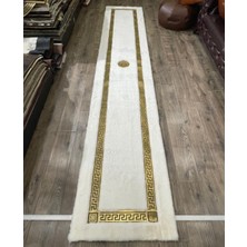 Dericibey Osmanlı Motifli Gold Varaklı Peluş Halı 80 x 150 cm
