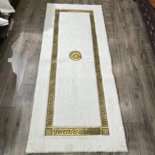 Dericibey Osmanlı Motifli Gold Varaklı Peluş Halı 80 x 150 cm