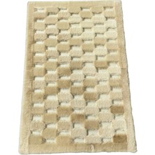 Dericibey Karamel Renk Parçalı Peluş Halı 80 x 150 cm