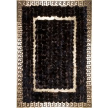 Dericibey Gold Varaklı Koyu Kahve Doğal Kürk Halı 240 x 340 cm