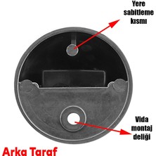 Badem10 Yarımay Kapı Stoperi Tamponu Vidalı Metal Kapı Stopu Durdurucu Tutucu Mat Siyah