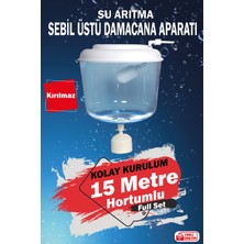 Sulook Luminarc Uyumlu Sebil Üstü Aparatı Kırılmaz Hazneli (15 Metre Hortumlu)