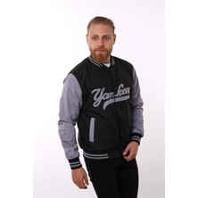 Famoda Siyah Yankees Baskılı Ceket F01000