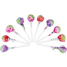 Mom Mom; Magical Organic Moods, (Çilek, Karpuz, Yaban Mersini ve C Vitamini) Top Lolipop 5,8 gr x 10 Adet/1 Paket.