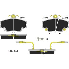 Kale Ön Fren Balatası Renault Clio Express Megane R9 R11 R19 R21 R25 R5 Symbol Twingo / Dacia Logan Sandero Solenza / Peugeot 309 Uyumlu 21463 182 34 Ans KD13 Oem 6000008018 6000008126 7701210142