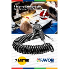 Proxtech 7 Metre Hava Üfleme Toz Alma Kompresör Hava Tabancası Spiral Hava Hortumu 8 mm 7metre