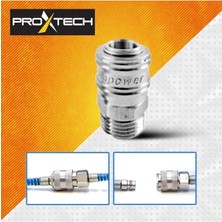 Proxtech Kompresör Üstten Depo 1.8 mm Boya Tabancası Spiral Hava Hortumu 15 mt Hava Jakı Hava Tabancası