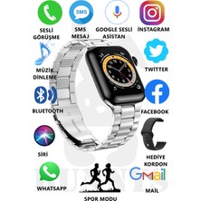 Rabbit Store Watch 8 Pro Metal Kordonlu Akıllı Saat 45MM Nfc Özellikli Bt Çağrı Destekli