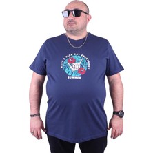 Starbattal Büyük Beden Erkek Sıfır Yaka Tişört Summer 23119 Marin