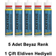 Soudal Silikonize Mastik Beyaz 500 gr 5 Adet