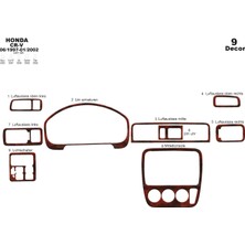 meriç cockpit design Meriç® Honda Cr-V 4x4 Ön Torpido Kaplama Maun 9 Parça 1997-2002